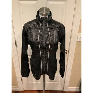 Athleta Black Windbreaker Jacket Size Medium Thin Lightweight Running